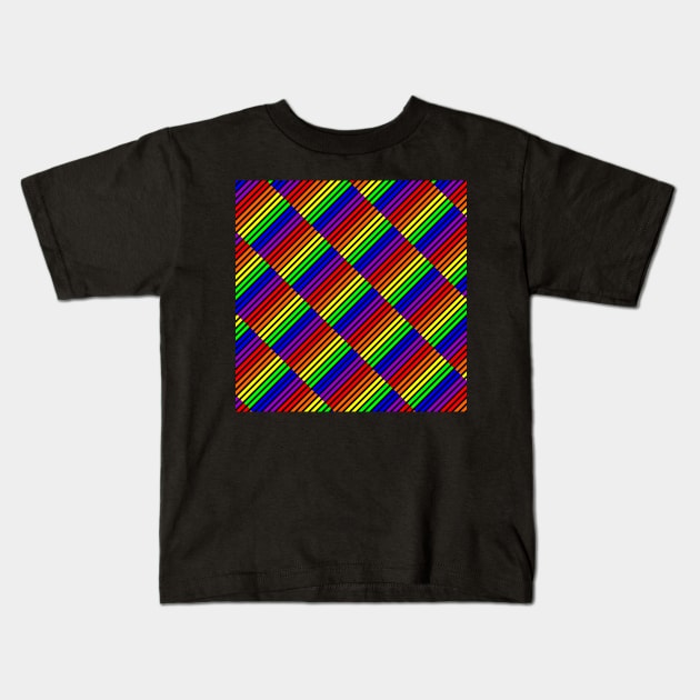 Gay Flag Pattern Kids T-Shirt by williamcuccio